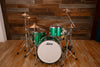 LUDWIG CLASSIC OAK 3 PIECE DRUM KIT, PRO BEAT CONFIGURATION, GREEN SPARKLE