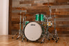 LUDWIG CLASSIC OAK 3 PIECE DRUM KIT, PRO BEAT CONFIGURATION, GREEN SPARKLE