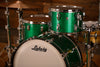 LUDWIG CLASSIC OAK 3 PIECE DRUM KIT, PRO BEAT CONFIGURATION, GREEN SPARKLE