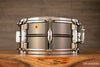 LUDWIG 14 X 6.5 LB415 8 LUG BLACK BEAUTY SNARE DRUM, BRASS SHELL, BLACK NICKEL PLATED