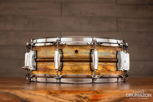 LUDWIG 14 X 5 LB454R RAW BRASS PHONIC SNARE DRUM