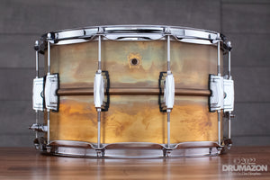 LUDWIG 14 X 8 LB484R RAW BRASS PHONIC SNARE DRUM