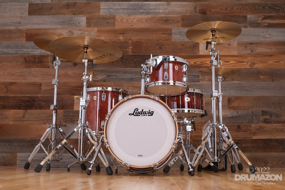 LUDWIG LEGACY CLASSIC EXOTIC MAPLE POPLAR 3 PIECE DRUM KIT AFRICAN Drumazon