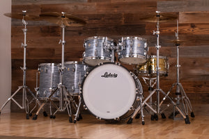 LUDWIG LEGACY CLASSIC MAHOGANY / POPLAR 5 PIECE DRUM KIT, VINTAGE BLUE OYSTER