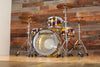 LUDWIG VISTALITE 50TH ANNIVERSARY 4 PIECE DRUM KIT WITH SNARE, RED & YELLOW SWIRL