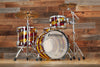 LUDWIG VISTALITE 50TH ANNIVERSARY 4 PIECE DRUM KIT WITH SNARE, RED & YELLOW SWIRL