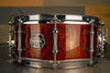 MAPEX ARMORY DILLINGER 14 X 5.5 8 PLY MAPLE SNARE DRUM, WALNUT STAIN OVER FIGURED WOOD