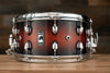 MAPEX BLACK PANTHER SOLIDUS 14 X 7 11 PLY MAPLE SNARE DRUM, RED TO BLACK BURST LACQUER