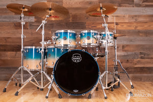 MAPEX SATURN CLASSIC 6 PIECE 3 UP / 2 DOWN DRUM KIT, AQUA FADE