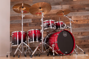 MAPEX SATURN CLASSIC 5 PIECE DRUM KIT, SCARLET FADE