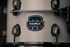 MAPEX SATURN EVOLUTION MAPLE / WALNUT 5 PIECE DRUM KIT, POLAR WHITE, BLACK BRUSHED FITTINGS
