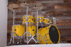 MAPEX SATURN EVOLUTION MAPLE / WALNUT 7 PIECE DRUM KIT, TUSCAN YELLOW, SPECIAL ORDER SIZES