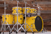 MAPEX SATURN EVOLUTION MAPLE / WALNUT 7 PIECE DRUM KIT, TUSCAN YELLOW, SPECIAL ORDER SIZES