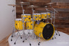 MAPEX SATURN EVOLUTION MAPLE / WALNUT 7 PIECE DRUM KIT, TUSCAN YELLOW, SPECIAL ORDER SIZES