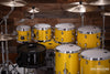 MAPEX SATURN EVOLUTION MAPLE / WALNUT 7 PIECE DRUM KIT, TUSCAN YELLOW, SPECIAL ORDER SIZES