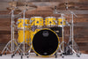 MAPEX SATURN EVOLUTION MAPLE / WALNUT 7 PIECE DRUM KIT, TUSCAN YELLOW, SPECIAL ORDER SIZES