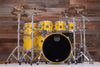 MAPEX SATURN EVOLUTION MAPLE / WALNUT 7 PIECE DRUM KIT, TUSCAN YELLOW, SPECIAL ORDER SIZES