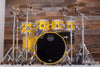 MAPEX SATURN EVOLUTION MAPLE / WALNUT 7 PIECE DRUM KIT, TUSCAN YELLOW, SPECIAL ORDER SIZES