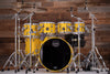 MAPEX SATURN EVOLUTION MAPLE / WALNUT 7 PIECE DRUM KIT, TUSCAN YELLOW, SPECIAL ORDER SIZES