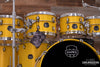 MAPEX SATURN EVOLUTION MAPLE / WALNUT 7 PIECE DRUM KIT, TUSCAN YELLOW, SPECIAL ORDER SIZES