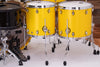 MAPEX SATURN EVOLUTION MAPLE / WALNUT 7 PIECE DRUM KIT, TUSCAN YELLOW, SPECIAL ORDER SIZES