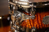 MAPEX SATURN IV EXOTIC 4 PIECE DRUM KIT, TRANSPARENT ASH BURL BURST (PRE-LOVED)
