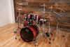 MAPEX SATURN V EXOTIC 4 PIECE DRUM KIT, CHERRY MIST MAPLE BURL, SPECIAL ORDER CONFIGURATION