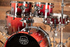 MAPEX SATURN V EXOTIC 4 PIECE DRUM KIT, CHERRY MIST MAPLE BURL, SPECIAL ORDER CONFIGURATION