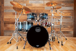 MAPEX SATURN V EXOTIC 5 PIECE DRUM KIT, DEEP WATER MAPLE BURL, SPECIAL ORDER CONFIGURATION