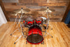 MAPEX SATURN V EXOTIC SOUND WAVE 4 PIECE DRUM KIT, CHERRY MIST MAPLE BURL