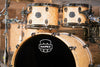 MAPEX SATURN V EXOTIC SOUND WAVE TWIN 5 PIECE DRUM KIT, NATURAL MAPLE BURL