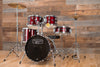 MAPEX TORNADO 3 COMPACT 5 PIECE DRUM KIT, BURGUNDY RED WITH HARDWARE, CYMBALS AND STOOL