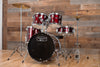 MAPEX TORNADO 3 FUSION 5 PIECE DRUM KIT, BURGUNDY RED WITH HARDWARE, CYMBALS AND STOOL