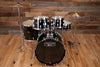 MAPEX TORNADO 3 ROCK / FUSION 5 PIECE DRUM KIT, BLACK WITH HARDWARE, CYMBALS AND STOOL
