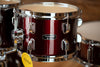 MAPEX TORNADO 3 FUSION 5 PIECE DRUM KIT, BURGUNDY RED WITH HARDWARE, CYMBALS AND STOOL