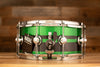 NATAL CAFE RACER 14 X 6.5 SNARE DRUM, GREEN SPARKLE WITH BLACK SPARKLE DOUBLE SPLIT