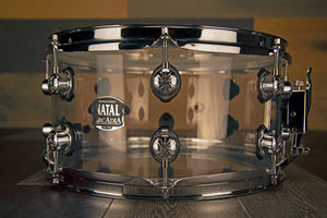 NATAL ARCADIA 13 X 6.5 TRANSPARENT CLEAR ACRYLIC SNARE DRUM