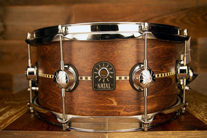 NATAL TULIPWOOD 13 X 6.5 INLAY SNARE DRUM, SATIN FINISH