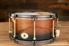 NOBLE & COOLEY 13 X 7 SS CLASSIC CHERRY SOLID SHELL SNARE DRUM, BLACK FADE GLOSS WITH BRASS FITTINGS