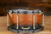NOBLE & COOLEY 13 X 7 SS CLASSIC CHERRY SOLID SHELL SNARE DRUM, BLACK FADE GLOSS WITH BRASS FITTINGS