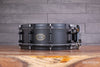 NOBLE & COOLEY 14 X 4.75 ALLOY CAST ALUMINIUM SNARE DRUM, CAST HOOPS BLACK ON BLACK (PRE-LOVED)