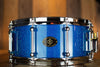 NOBLE & COOLEY ALLOY CLASSIC 14 X 6 SNARE DRUM, SPECIALLY ORDERED CAIRO BLUE HOLO SPARKLE LACQUER