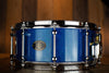 NOBLE & COOLEY ALLOY CLASSIC 14 X 6 SNARE DRUM, SPECIALLY ORDERED CAIRO BLUE HOLO SPARKLE LACQUER
