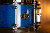 NOBLE & COOLEY ALLOY CLASSIC 14 X 6 SNARE DRUM, SPECIALLY ORDERED CAIRO BLUE HOLO SPARKLE LACQUER