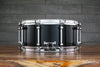 NOBLE & COOLEY 14 X 6 ALLOY CAST ALUMINIUM SNARE DRUM, PIANO BLACK WITH RAW REVEAL