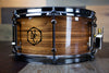 NOBLE & COOLEY 14 X 6.5 WALNUT PLY SNARE DRUM, NATURAL GLOSS WITH BLACK CHROME HARDWARE (PRE-LOVED)