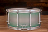 NOBLE & COOLEY 14 X 7 SS CLASSIC SOLID MAPLE SHELL SNARE DRUM, MINT BURST, SATIN SILVER FITTINGS