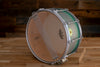 NOBLE & COOLEY 14 X 7 SS CLASSIC SOLID MAPLE SHELL SNARE DRUM, MINT BURST, SATIN SILVER FITTINGS