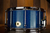 NOBLE & COOLEY 14 X 7 SS CLASSIC TULIP SOLID SHELL SNARE DRUM, CAIRO BLUE HOLO SPARKLE LACQUER