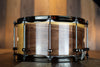 NOBLE & COOLEY SS CLASSIC WALNUT 14 X 7 SOLID SHELL SNARE DRUM, NATURAL GLOSS, BLACK CHROME FITTINGS